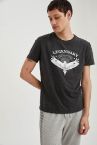 Legendary Baskılı Bisiklet Yaka Slim Fit Pamuklu Penye Tişört