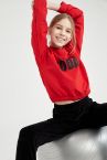 Kız Çocuk Yazı Baskılı Kapüşonlu Sweatshirt