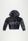 Kız Çocuk Yazı Baskılı Batik Desen Sweatshirt