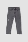 Erkek Çocuk Yıpratmalı Slim Fit Jean Pantolon