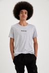 Universe Baskılı Slim Fit Bisiklet Yaka Pamuklu Penye Tişört