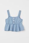 Kız Çocuk Askılı Jean Crop Bluz