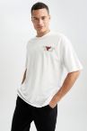 Defacto Fit NBA Chicago Bulls Lisanslı Oversize Fit Tişört