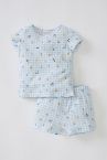 Kız Bebek Pötikareli Kısa Kollu Pamuklu Pijama Takımı