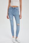 Anna Ankle Super Skinny Fit Geri Dönüşümlü Yırtık Detaylı Jean Pantolon