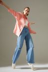 Beli Bağcık Detaylı Relax Fit Poplin Gömlek Tunik
