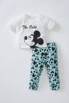 Erkek Bebek Mickey Mouse Lisanslı Pamuklu Kısa Kollu Tişört Ve Alt Takımı