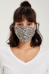 Leopar Desenli Yıkanabilir Maske