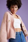 Coool Polo Yaka Relax Fit Crop Triko Hırka