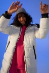 Regular Fit Kapüşonlu Suni Kürklü Baskılı Isı Yalıtımlı Warmtech Su Geçirmez Dolgulu Mont Parka