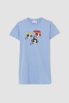 Kız Çocuk Powerpuff Girls Lisanslı Kısa Kollu Tişört Elbise