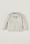 Unisex Yazı Baskılı Organik Pamuk Sweatshirt