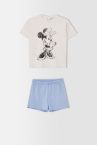 Kız Çocuk Minnie Mouse Lisanslı Kısa Kollu Pijama Takımı