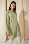 Oval Kesim Relax Fit Poplin Gömlek Tunik