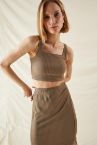 Askılı Slim Fit Crop Atlet