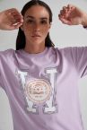 Relax Fit Baskılı Sweatshirt Tunik