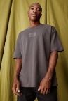 Oversize Fit Bisiklet Yaka Cepsiz Kısa Kollu Tişört
