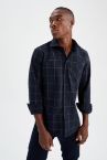 Modern Fit Ekose Desenli Uzun Kollu Oduncu Gömlek