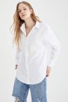 Basic Oversize Fit Poplin Gömlek Tunik