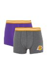 Defacto Fit NBA Los Angeles Lakers Lisanslı Slim Fit Pamuklu 2'li Örme Boxer