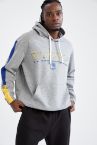 Defacto Fit NBA Golden State Warriors Lisanslı Oversize Fit Kapüşonlu Sweatshirt