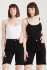 Basic Slim Fit İp Askılı Çıtçıtlı Body