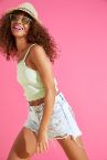 Coool Slim Fit Çizgi Desenli Geri Dönüşümlü İp Askılı Crop Triko Atlet