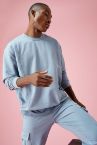 Oversize Fit Bisiklet Yaka Basic Sweatshirt