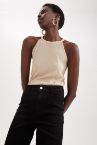 Slim Fit Halter Yaka Fitilli Kaşkorse Atlet