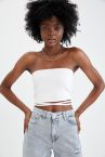 Coool Straplez Slim Fit Crop Top