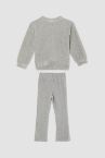 Kız Çocuk Uzun Kollu Triko Görünümlü Pijama Takımı