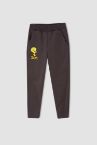 Kız Çocuk Looney Tunes Lisanslı Regular Fit İçi Yumuşak Tüylü Jogger Eşofman Alt