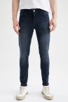 Slim Comfort Fit Normal Bel Dar Paça Yırtık Detaylı Jean Pantolon