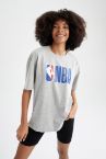 Defacto Fit NBA Lisanslı Oversize Fit Bisiklet Yaka Kısa Kollu Tişört