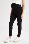 Slim Fit Yüksek Bel Dokuma Hamile Altı