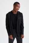 Slim Fit Kapüşonlu Fermuarlı Cepli Blazer Ceket