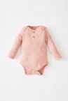 Kız Bebek Uzun Kollu Basic Pamuklu Çıtçıtlı Body