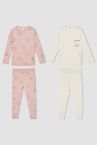 Kız Çocuk Regular Fit 4'lü Örme Pijama