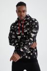 NBA Chicago Bulls Lisanslı Regular Fit Kapüşonlu Sweatshirt