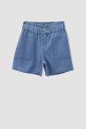 Kız Çocuk Mom Fit Esnek Belli Jean Şort