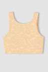 Kız Çocuk Regular Fit Desenli Crop Atlet