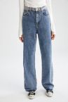 Relax Fit Geniş Paça Jean Pantolon