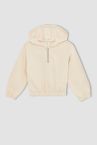 Kız Çocuk Regular Fit Kapüşonlu İçi Yumuşak Tüylü Isı Yalıtımlı Warmtech Sweatshirt