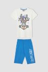 Erkek Çocuk Bugs Bunny Lisanslı Kısa Kollu Pijama Takımı
