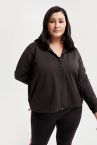 Kapüşonlu Fermuarlı Parmak Detaylı Slim Fit Spor Sweatshirt