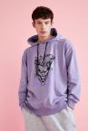 Batman Lisanslı Oversize Fit Kapüşonlu Uzun Kollu Sweatshirt
