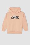 Erkek Çocuk Regular Fit Slogan Sırt Baskılı Kapüşonlu Kanguru Cepli Sweatshirt