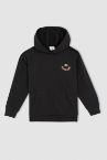 Erkek Çocuk Regular Fit Slogan Sırt Baskılı Kapüşonlu Sweatshirt