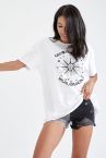 Mystic Spirit Baskılı Oversize Fit Kısa Kollu Tişört