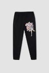 Kız Çocuk Looney Tunes Lisanslı Relax Fit Geri Dönüşümlü Esnek Belli Jogger Eşofman Alt